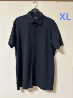 UNIQLO ユニクロ エアリズム フルオープン ポロシャツ ネイビー XL