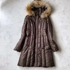 UNTITLED アンタイトル ダウンロングコート ラクーンファー付き