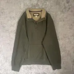 G.H.Bass&Co トレーナー スウェット 無地 メンズ カーキ L