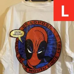 【インパクト大】デッドプールのTシャツ　L