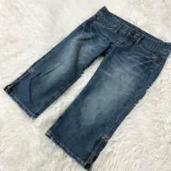 オゾック　デニムパンツ 36 ジップ クロップド丈✨　夏　カジュアル