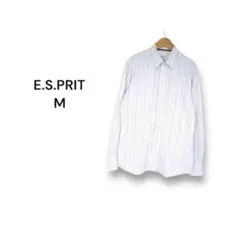 【M】E.S.PRITシャツ 長袖 ストライプ コットン100% メンズ