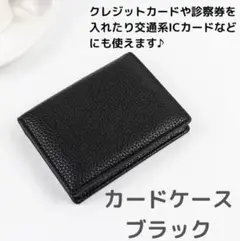 名刺入れ メンズ レディース⭐️男女兼用 交通系 診察券カードケース ブラック
