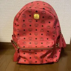 MCM エムシーエム リュック スターク スタッズ レッド ミディアム