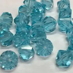 プレシオサ ソロバンビーズ 　アクアボヘミカ　3mm 100個