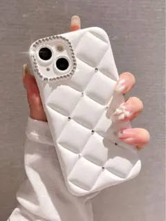 iPhoneケース キルティング スマホケース ストーン iPhone16Pro