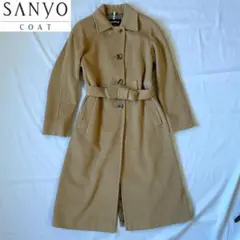 【高級品質】 アンゴラ混 トレンチコート ベージュ キャメル サンヨーコート
