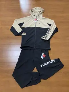 ニューエラ クロスウェア ジャケット ワードマークロゴ ベージュ＆パンツセット