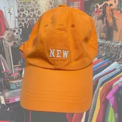 キャップ　オレンジ　サイズ調節可能　男女兼用