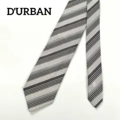 D'URBAN ダーバン　ネクタイ　ストライプ　総柄　ホワイト系