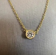 TIFFANY ゴールド ラウンドペンダント ネックレス