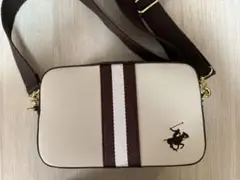 POLOストライプショルダーバッグ
