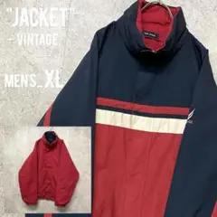 レア○vintage《ノーティカ》リバーシブル刺繍ナイロンジャケット/メンズXL