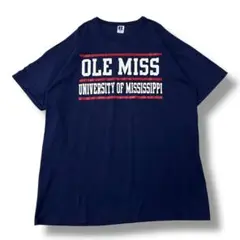 【90s】USA製 OLE MISS ミシシッピ大学 カレッジロゴTシャツ XL