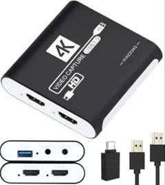 HDMI キャプチャーボード 4K パススルー対応 1080P 60FPS