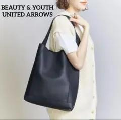 極美品✨BEAUTY&YOUTH ソフト パネル ワンショルダーバッグ　ブラック