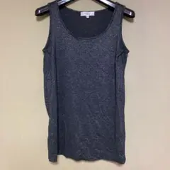INDIVI ノースリーブ　ラメ　黒