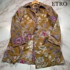 美品/希少 ETRO エトロ ナイロン レイン コート ボタニカル柄 レディース