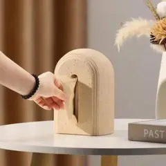 アプリコットティッシュボックス セラミック風