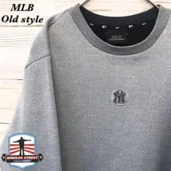 《激レア》MLB ☆スウェット XL 刺繍ロゴ グレー 灰色 SW650