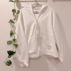 SB ACTIVE ホワイト フルジップ パーカー L