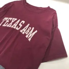 Hanes テキサス A&M 半袖Tシャツ ボルドー メンズXL