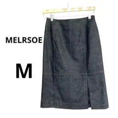 美品　MELRSOE メルローズ　デニムスカート　個性的　綿混　ストレッチ　M
