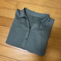 Lowrys Farm 半袖　ロングシャツ　カーキ