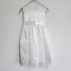 【Honey Princess】（120）オーガンジー花柄刺繍ノースリーブドレス