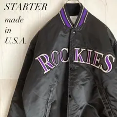 タグ付き デッドストック USA製 スターター ナイロンスタジャン ロッキーズ