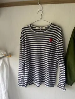 PLAY COMME des GARÇONS ストライプ長袖カットソー L