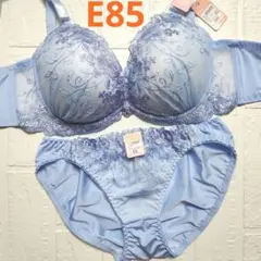 【新品未使用】格安！ブラショーツセット E85 10564 ブルー 脇高 綺麗