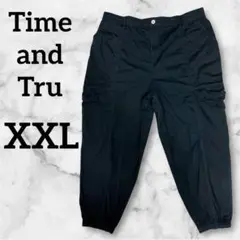 ✨️海外古着✨タイムトゥルー【XXL】カーゴパンツ クロップド丈 ブラック