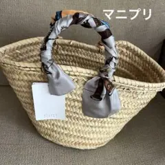 【新品未使用】☆定価の半額⭐︎manipuri/マニプリ　MARCHE かごバッグ 新品未使用】☆定価の半額⭐︎manipuri/マニプリ MARCHE かご