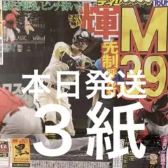 阪神タイガース　M39点灯 7/31スポーツ新聞３紙セット