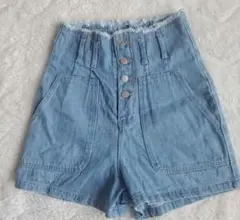 オリーブデオリーブ　ハイウエストショートパンツ　半ズボン　デニム