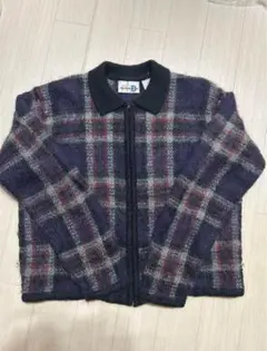 vintage mohair zip up cardigan knit