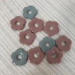 【9個セット】フラワー　パーツ　花　カボション　ビーズ　ハンドメイド
