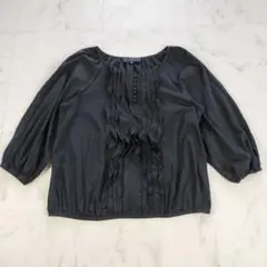 UNTITLED　アンタイトル　フリル　薄手　ブラウス 　３　M
