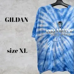 〇〇　GILDAN　ギルダン　Tシャツ　XL　ブルー　タイダイ