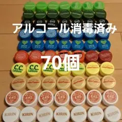 ペットボトルキャップ 70個 カラフル◇工作材料 ハンドメイド リメイク