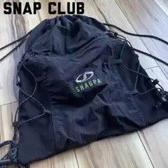 Snap club ロゴ刺繍入りナイロンダブルドローコードナップサック