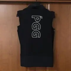 美品　PGG　ノースリーブ　ポロシャツ　２　黒　ブラック　ゴルフ　パーリーゲイツ