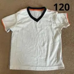 UNIQLO ホワイト Vネック Tシャツ 100cm シンプル　キッズ
