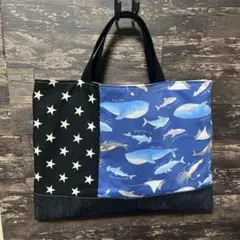 NO293 レッスンバック 海の生物柄