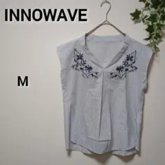 【INNOWAVE イノウェーブ】M 刺繍ノースリーブブラウス