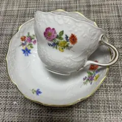 マイセン　ノイマルセイユレリーフ4つ花