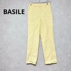 カラーパンツ　ストレートパンツ　イタリア製　ビタミンカラー　イエロー　40（L）