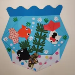 折り紙夏リース（金魚鉢①）200円