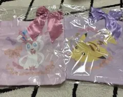 ポケモン プラチナムザッカ リボントートバッグ セット ニンフィア ピカチュウ